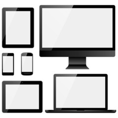 Electronic Devices with White Screens © Giraphics