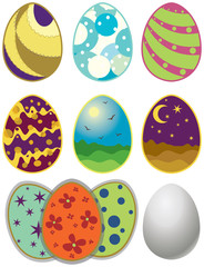 Vector Easter eggs