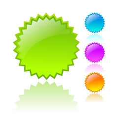 Vector coloured price stars