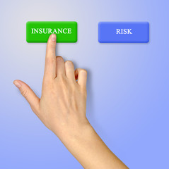 Buttons for insurance and risk