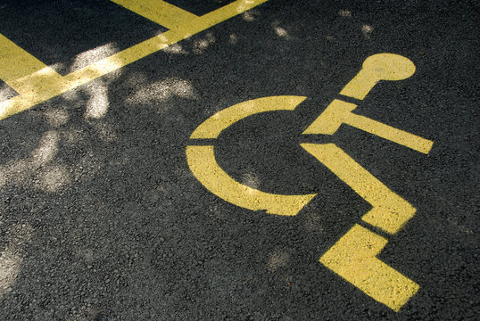 Parking reserved for disabled