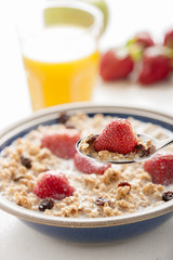 muesli and fruit