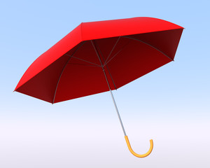 red umbrella with clipping path