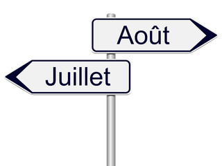 Vacances. Chass&eacute;-crois&eacute; juillet ao&ucirc;t