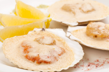 freshness scallop with lemon