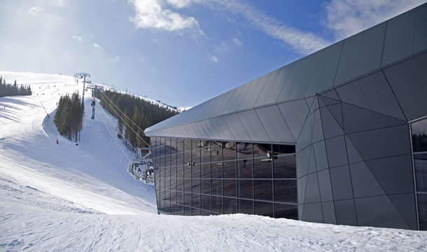 Modern cableway FUNITEL on hill Chopok - Low Tatras, Slovakia