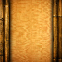 wood board with bamboo