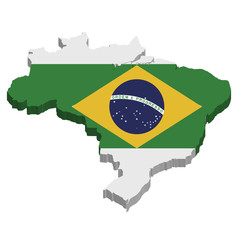ブラジル　地図　国旗