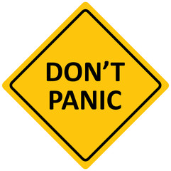 Sign "don't panic area", vector