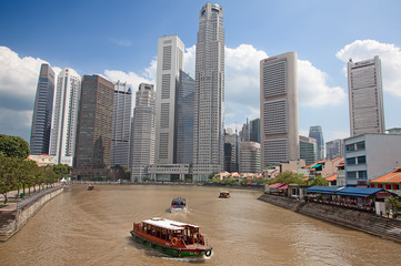 Naklejka premium Singapore river