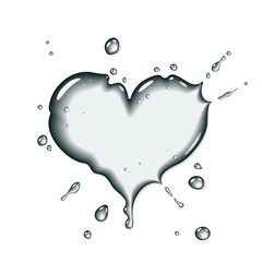 Vector water heart