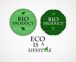 Bio product vector stamps