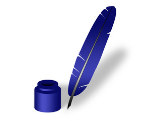 Feather and inkpot