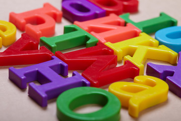 Fototapeta premium Plastic alphabet letters