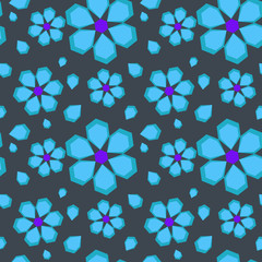 Abstract seamless geometric floral texture