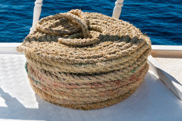 Fototapeta premium Coiled natural rope