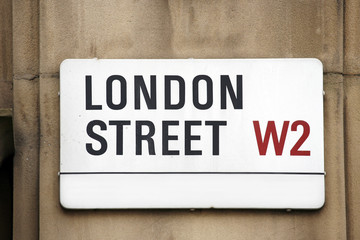 Naklejka premium London Street Sign, LONDON STREET