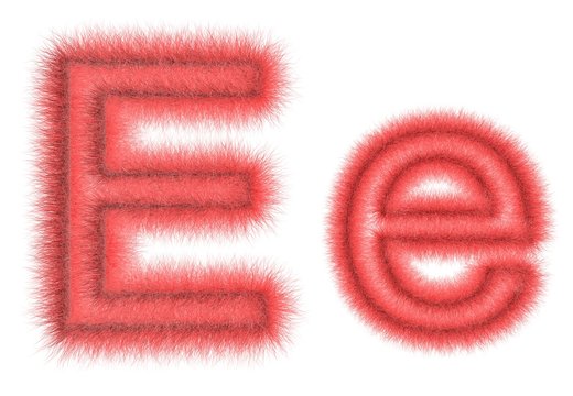 Symbol "E" from wool