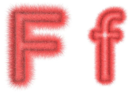 Symbol "F" from wool