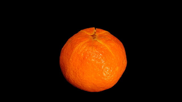 Stop motion mandarin peeling like a flower