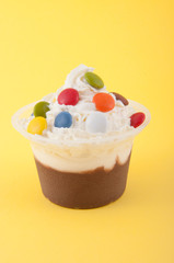 Cup of chocolate with cream
