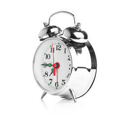 Alarm clock on white background