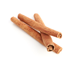 cinnamon isolated on white background