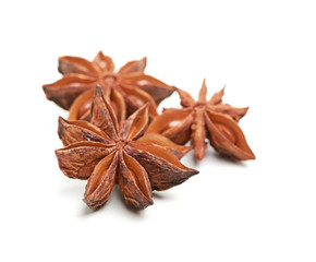 star anise isolated on a white background