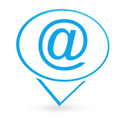 arobase sur signet bleu