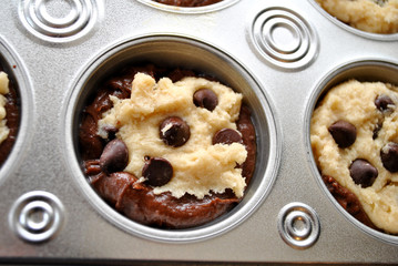Baking Chocolate Chip Cookie Muffins