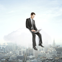 businessman with laptop
