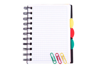 Office notebook. Back to school concept. Post it note.