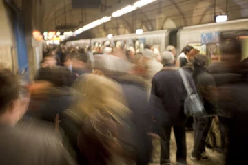Fotobehang Busy Subway Platform in Rome, Italy © thepoeticimage