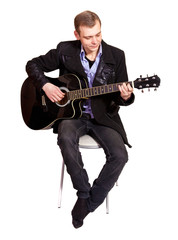 Obraz premium Man playing guitar