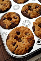 Cooked Chocolate Chip Cookie Muffins