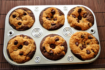 A Fresh Baked 6 Pack of Cookie Dough Muffins