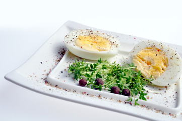 eggs and vegetables on a white plate 2