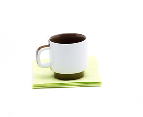 cup napkin green