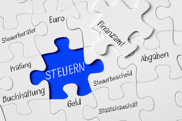 Fototapeta premium Steuern Konzept