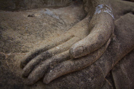 Ancient buddha in Ayutthaya province of Thailand