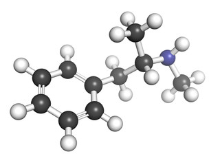 methamphetamine (crystal, meth) psychostimulant drug, molecular