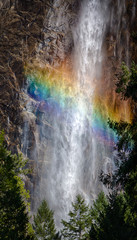 Fototapeta na wymiar Rainbow at Bridalveil Falls