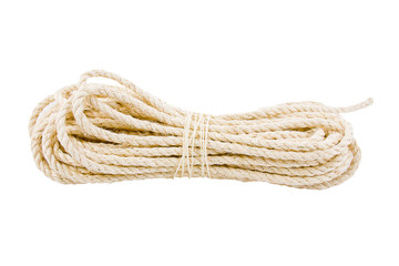 rope twisted on a white background
