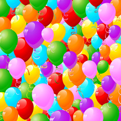 vector illustration of of bunch of colorful balloon