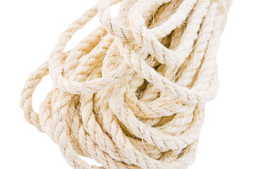 rope twisted on a white background
