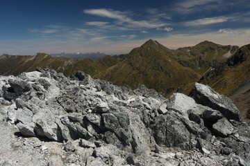 Fototapeta premium rocky summit in Fjordland National Park