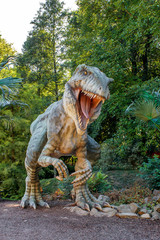 Fototapeta premium model dużej dżungli tyranosaurus rex