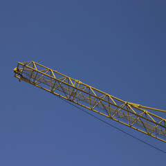 yellow construction crane