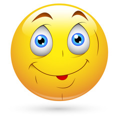 Smiley Vector Illustration - Cute Innocent Face