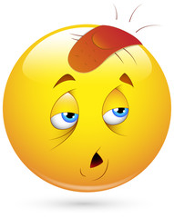 Smiley Vector Illustration - Injured Face